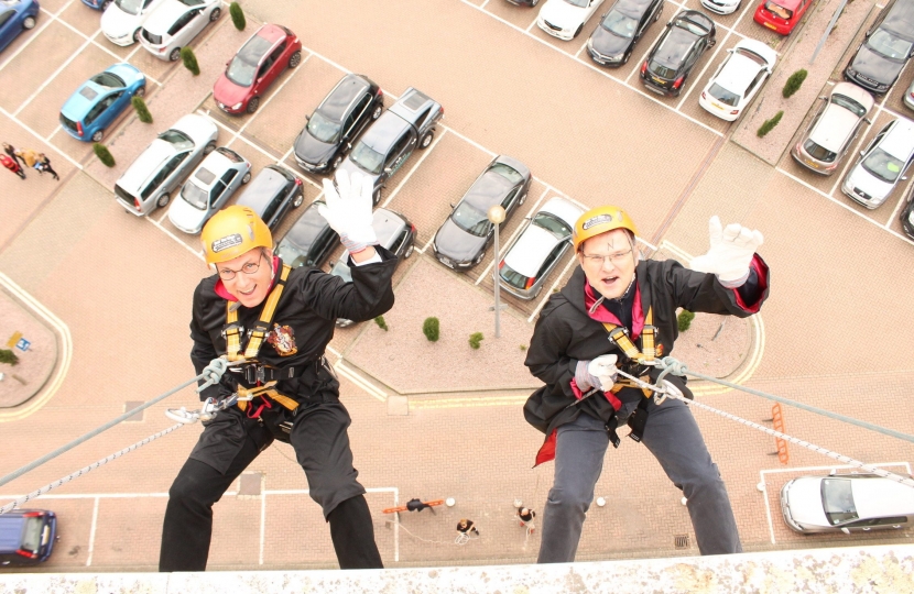 Crawley MP dresses up to abseil for St Catherine's Hospice