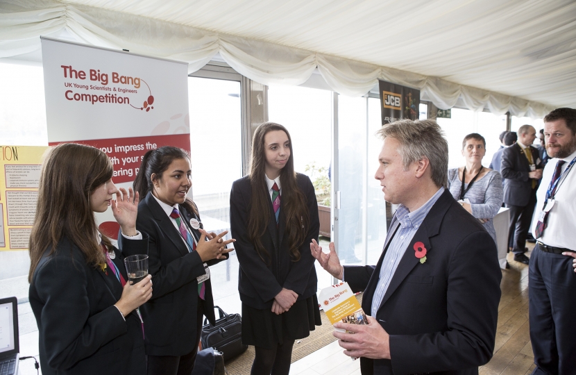 Henry Smith MP welcomes Crawley young Scientists and Engineers to the House of Commons