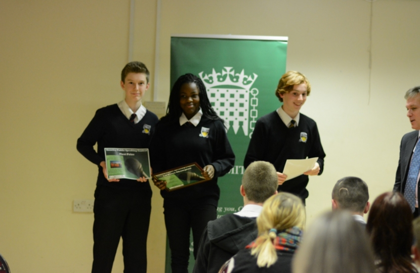 Henry Smith MP hails Crawley students at Public Speaking Contest