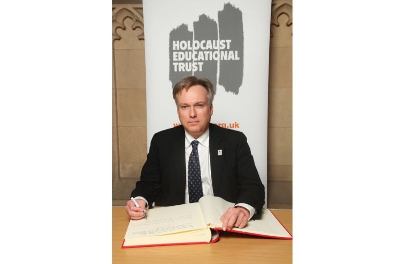 Henry Smith MP signs Holocaust Educational Trust Book of Commitment