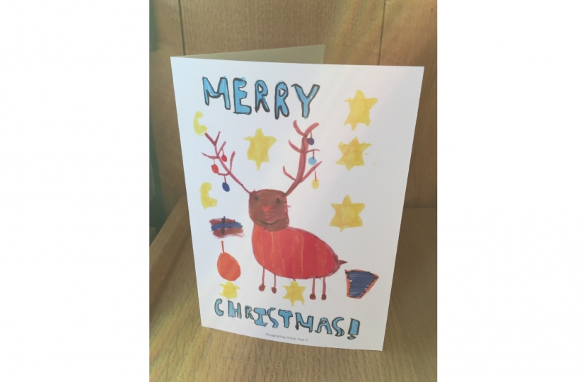 Crawley MP congratulates 2018 Christmas Card Competition champion