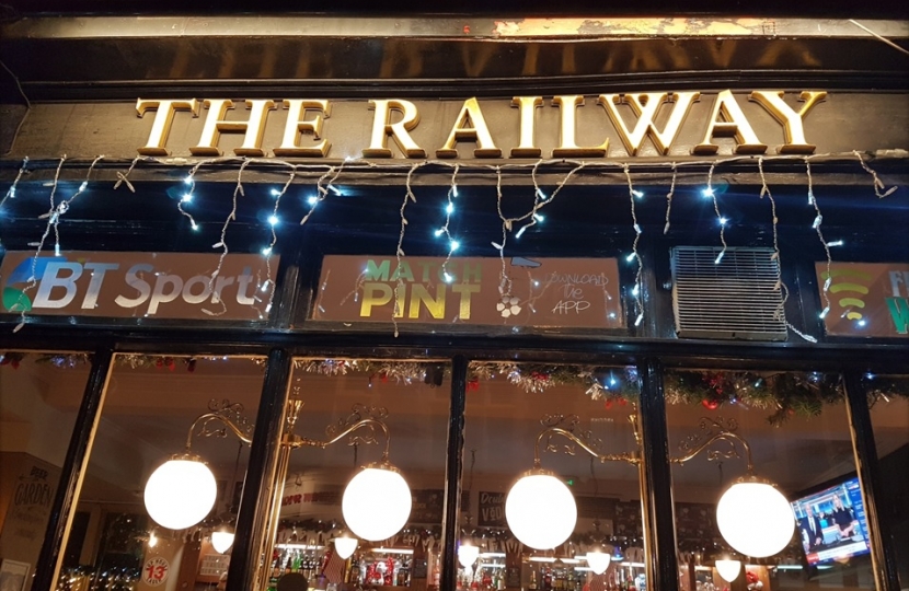 Henry Smith MP names The Railway as Christmas Pub Competition winner