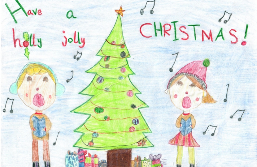 Crawley MP congratulates 2019 Christmas Card Competition Champion