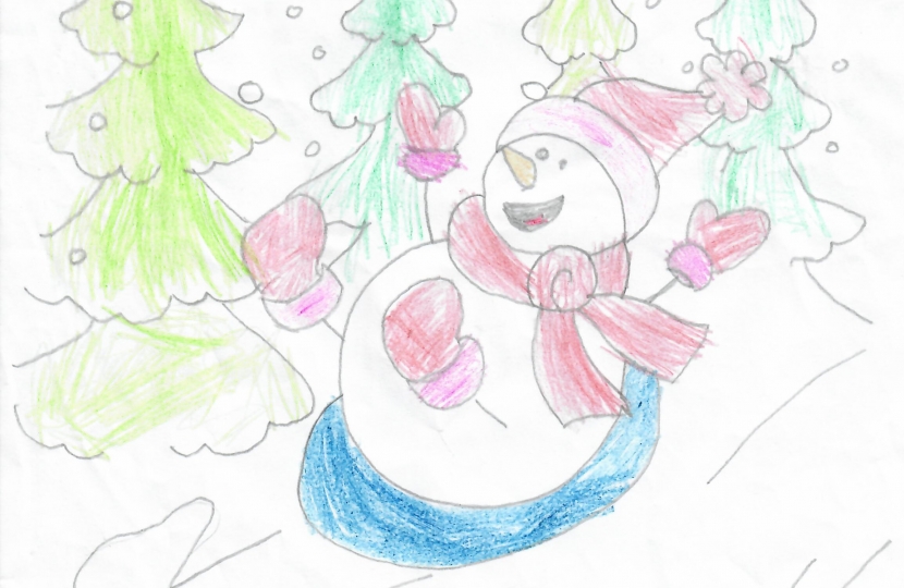 Crawley MP congratulates 2019 Christmas Card Competition Champion