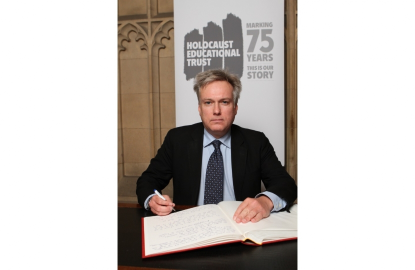 Crawley MP signs Holocaust Educational Trust Book of Commitment