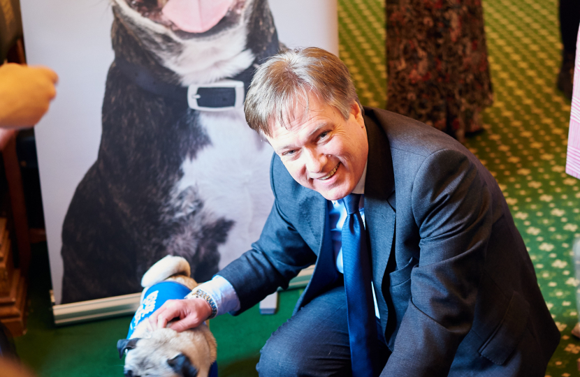 Henry Smith MP shows support for animal rescues at Battersea reception