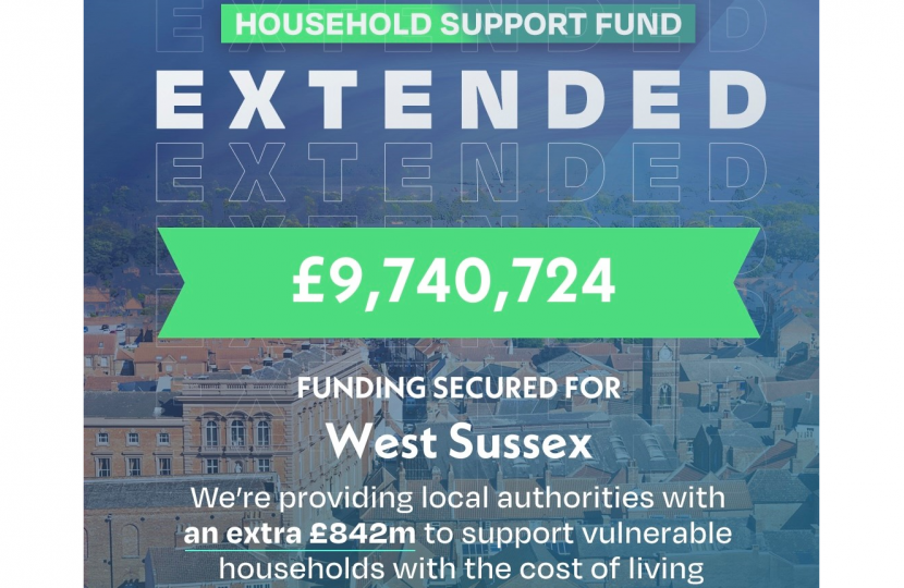 Henry Smith MP encourages Crawley families to check for local cost of living support during Household Support Fund Awareness Week