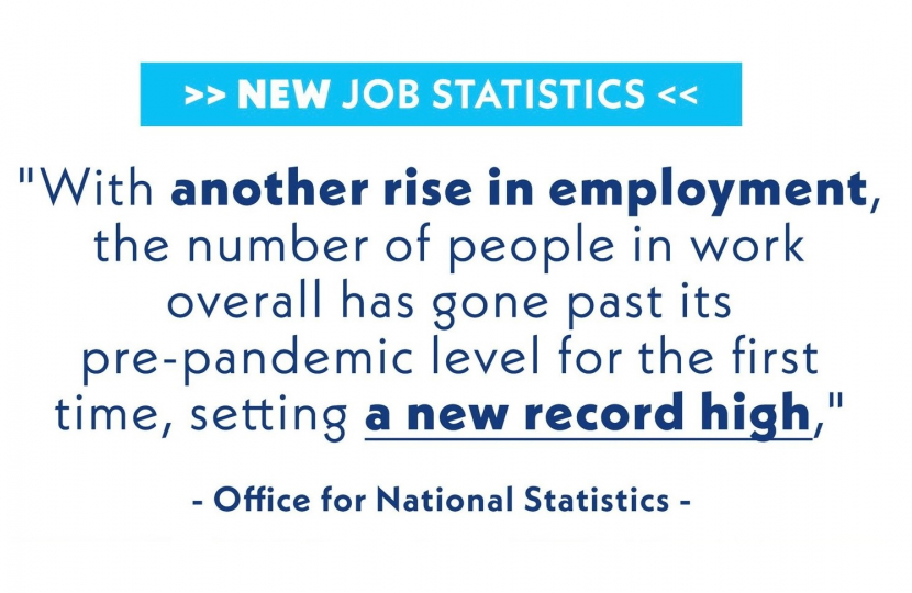 Henry Smith MP welcomes 4 million more people in work since 2010, giving over 450,000 more people in south east England the security of a job