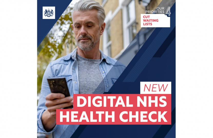 Henry Smith MP welcomes announcement of new digital health checks to tackle cardiovascular disease