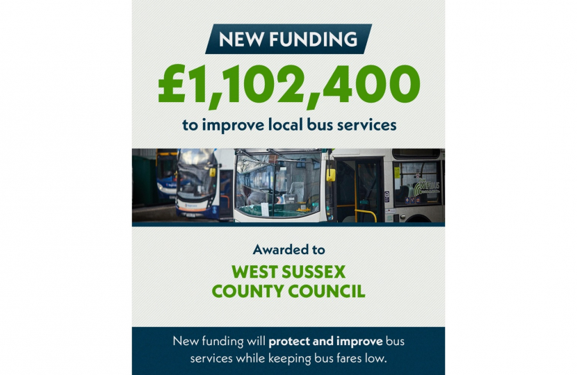 Henry Smith MP welcomes over £1.1 million of Government investment to protect local bus services