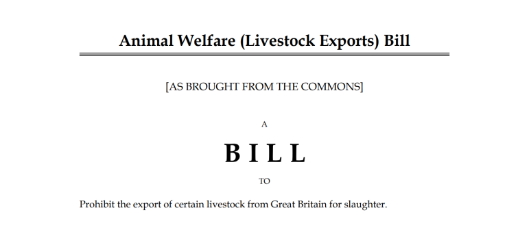 Henry Smith MP delight that ban on live animal exports is to become law