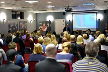 Henry Smith MP congratulates Crawley Town Community Foundation National Citizen Service graduates