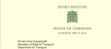 Henry Smith MP letter to Transport Secretary on rail fares