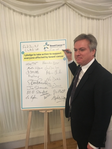 Crawley MP pledges to be a Bowel Cancer Champion