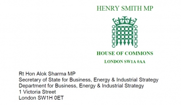 Henry Smith MP letter to Business, Energy & Industrial Strategy Secretary on urgent targeted support for the UK travel industry