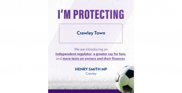 Henry Smith MP backs Government plan to put fans at the heart of football