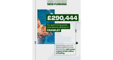 Henry Smith MP welcomes over £290,000 investment for K2 Crawley from the Government’s Swimming Pool Support Fund